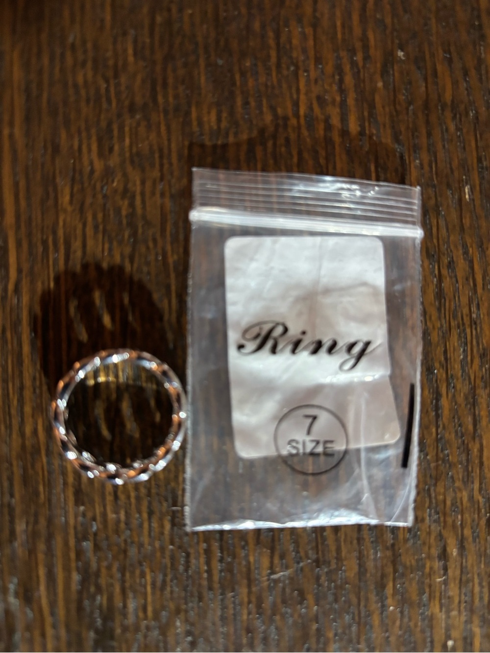 Unisex Silver Chain Ring